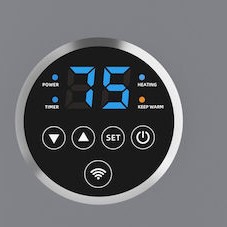 Lin Ηλεκτρομπόιλερ 80lt Glass Κάθετο 2kW με Wi-Fi