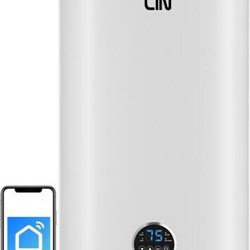 Lin Ηλεκτρομπόιλερ 80lt Glass Κάθετο 2kW με Wi-Fi