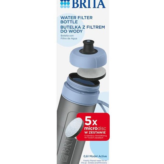 Brita Active Παγούρι με Φίλτρο 600ml Μπλε