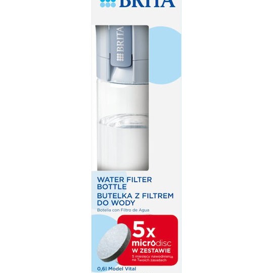 Brita Vital Bottle Κανάτα Σερβιρίσματος Pastel blue με Φίλτρο 600ml