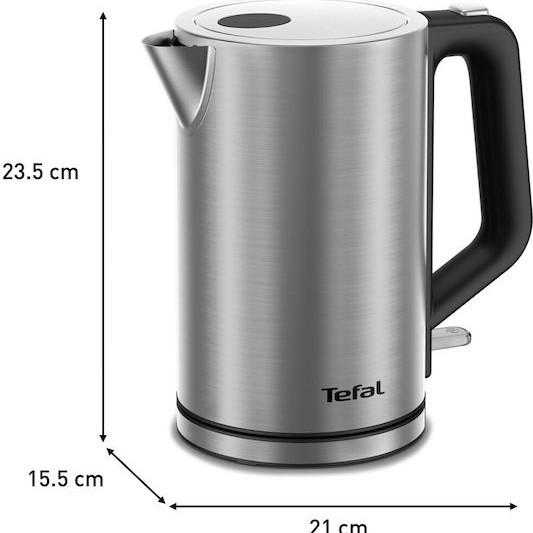 Tefal Bronx Βραστήρας 1.7lt 2200W Ασημί