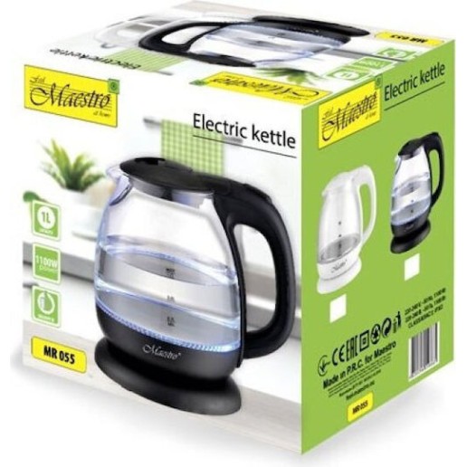 Maestro Βραστήρας 1lt 1100W Μαύρος