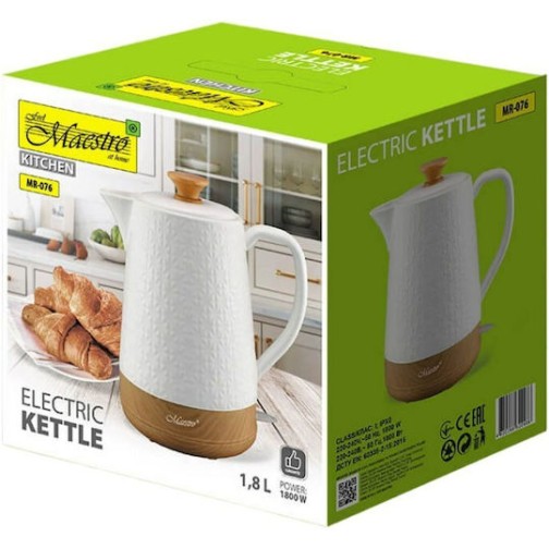 Maestro Βραστήρας 1.8lt 1800W Λευκός