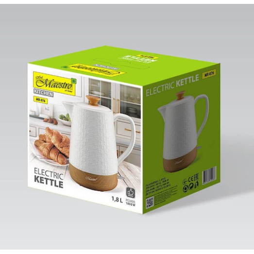 Maestro Βραστήρας 1.8lt 1800W Λευκός