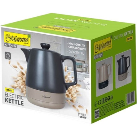 Maestro Βραστήρας 1lt 1200W Μαύρος