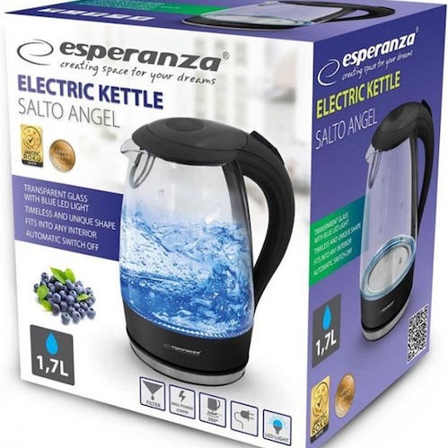 Esperanza Βραστήρας 1.7lt 2200W Μαύρος