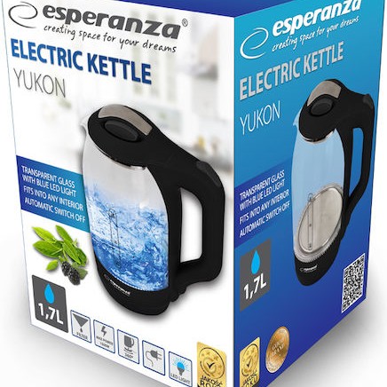 Esperanza Βραστήρας 1.7lt 1500W Μαύρος