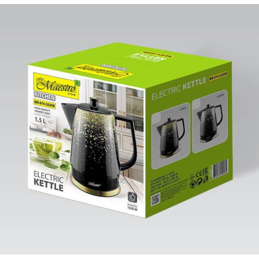 Maestro Βραστήρας 1.5lt 1500W Ασημί