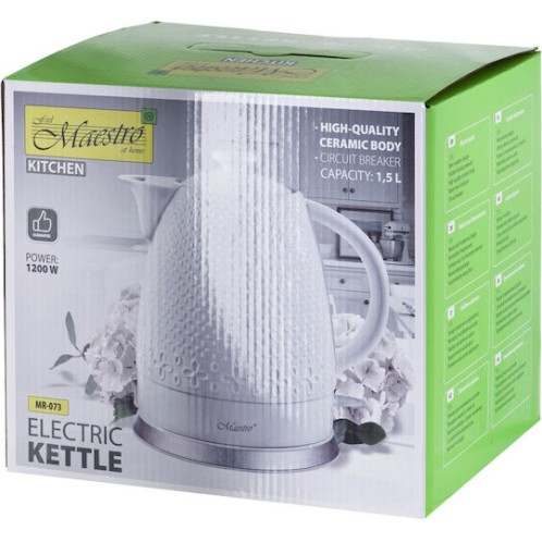 Maestro Βραστήρας 1.2lt 1200W Λευκός