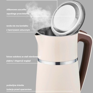 Maestro Βραστήρας 1.7lt 2200W Μπεζ