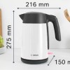Bosch Βραστήρας 1.7lt 2400W Λευκός