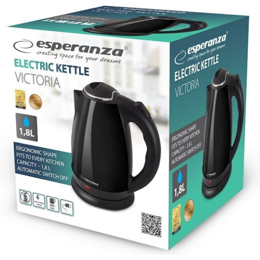 Esperanza Βραστήρας 1.8lt 1800W Μαύρος