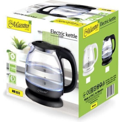 Maestro Βραστήρας 1lt 1100W Λευκός