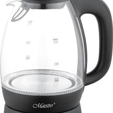 Maestro MR063 Black Βραστήρας 1.7lt 2200W Μαύρος