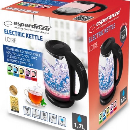 Esperanza Βραστήρας 1.7lt 2200W Μαύρος