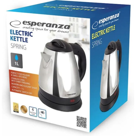 Esperanza Βραστήρας 1.8lt 2200W Γκρι