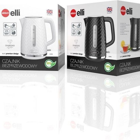 Eldom Βραστήρας 1.7lt 2200W Μαύρος