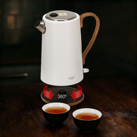 Adler Βραστήρας 1.7lt 2200W Λευκός