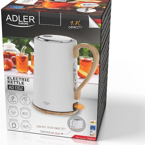 Adler Βραστήρας 1.7lt 2200W Λευκός