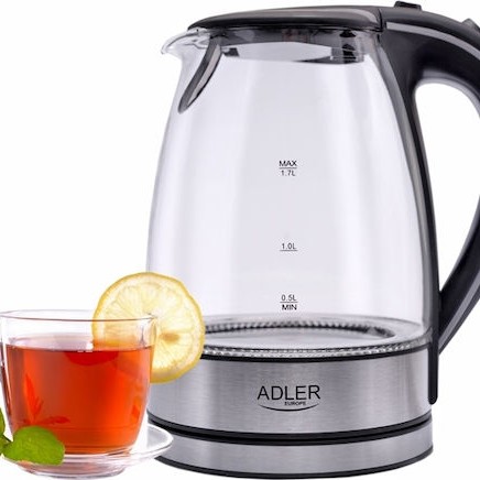 Adler AD-1225 Βραστήρας 1.7lt 2000W Μαύρος