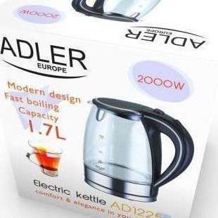 Adler AD-1225 Βραστήρας 1.7lt 2000W Μαύρος