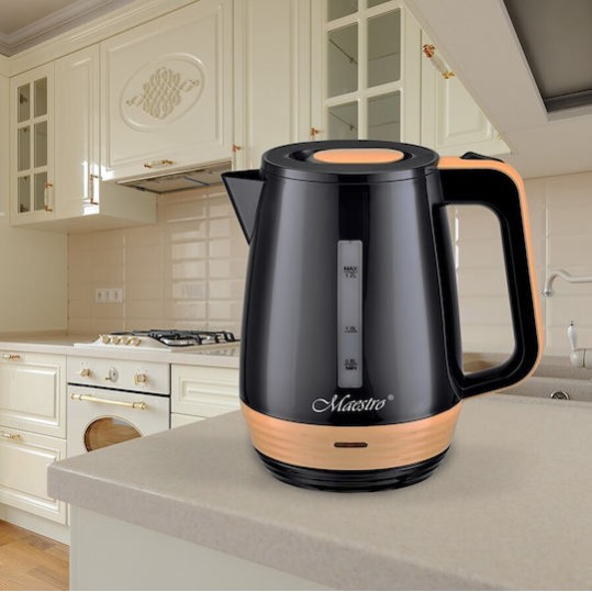 Maestro Βραστήρας 1.7lt 2200W Μαύρος