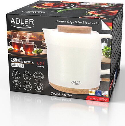 Adler Βραστήρας 1lt 1200W Λευκός