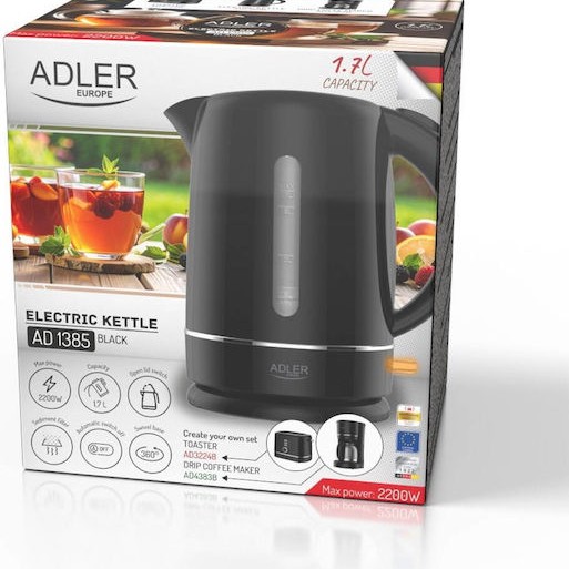 Adler Βραστήρας 1.7lt 2200W Μαύρος