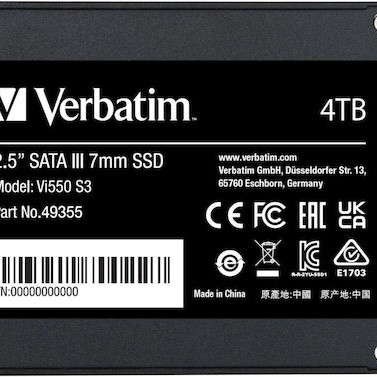 Verbatim Vi550 S3 SSD 4TB 2.5'' SATA III