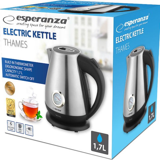 Esperanza Βραστήρας 1.7lt 2200W Ασημί