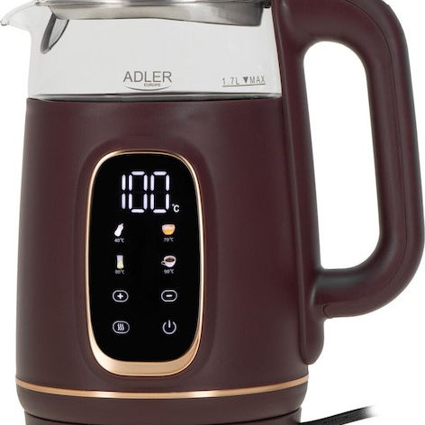 Adler Βραστήρας 1.7lt 1850W Burgundy