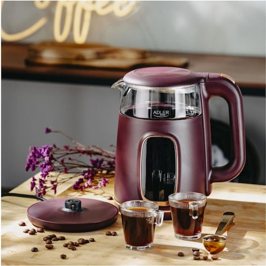 Adler Βραστήρας 1.7lt 1850W Burgundy