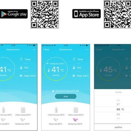 Profi Cook PC-WKS 1167G Βραστήρας 1.5lt 2200W Γκρι