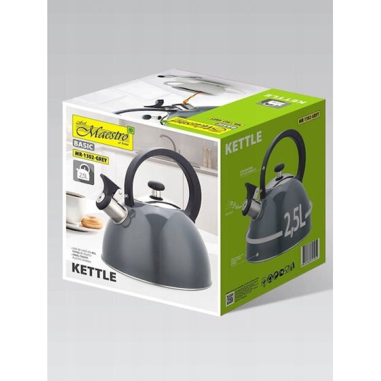 Maestro Βραστήρας Ανοξείδωτος Γκρι 2500ml