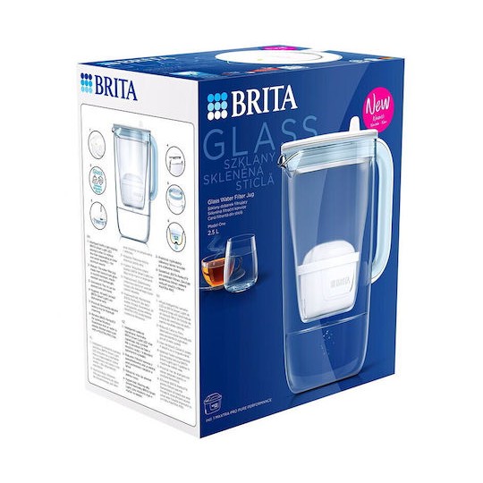 Brita Maxtra Κανάτα Σερβιρίσματος Γυάλινη White με Φίλτρο 2500ml