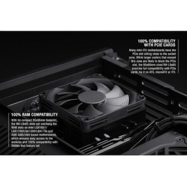 Noctua NH-L9x65 Chromax.black Ψύκτρα Επεξεργαστή για Socket AM4/AM5/1200/115x/1700