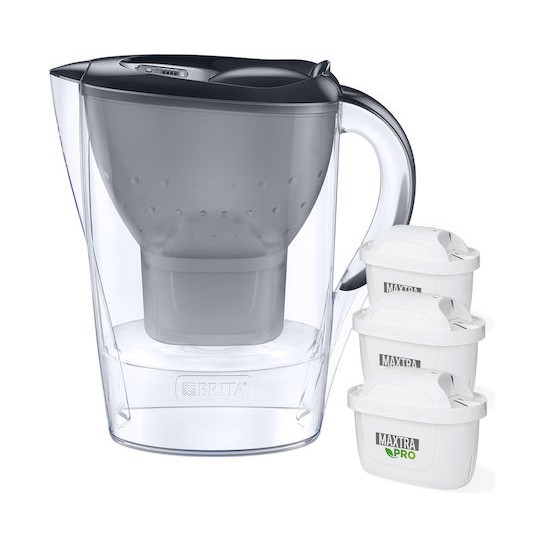 Brita Marella Κανάτα Σερβιρίσματος Πλαστική Graphite με Φίλτρο 2400ml