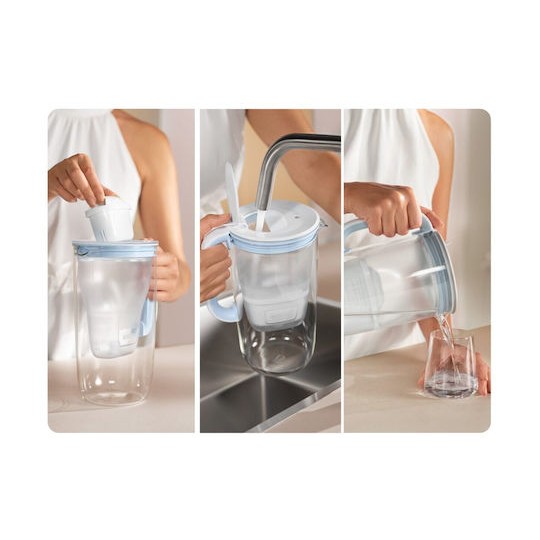 Brita Glass Κανάτα Σερβιρίσματος Γυάλινη με Φίλτρο 2500ml