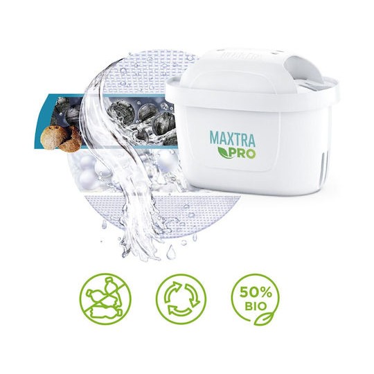 Brita Glass Κανάτα Σερβιρίσματος Γυάλινη με Φίλτρο 2500ml