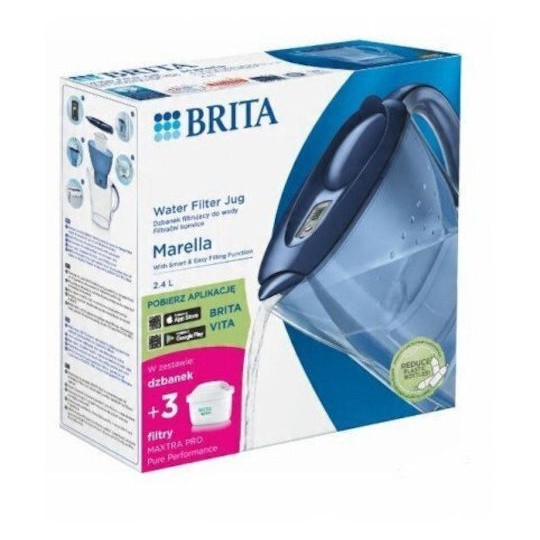 Brita Marella Κανάτα Σερβιρίσματος Blue με Φίλτρο 2400ml