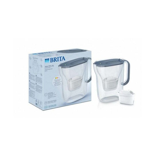 Brita Style Essential Κανάτα Σερβιρίσματος Πλαστική Graphite με Φίλτρο 2400ml