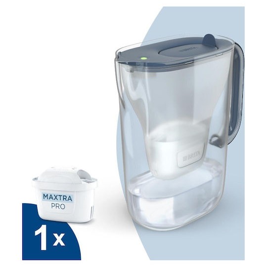 Brita Style Essential Κανάτα Σερβιρίσματος Πλαστική Graphite με Φίλτρο 2400ml