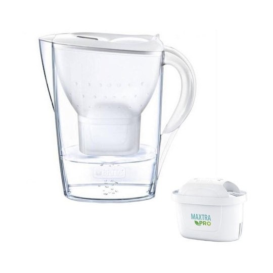 Brita Marella Κανάτα Σερβιρίσματος Πλαστική White με Φίλτρο 2400ml