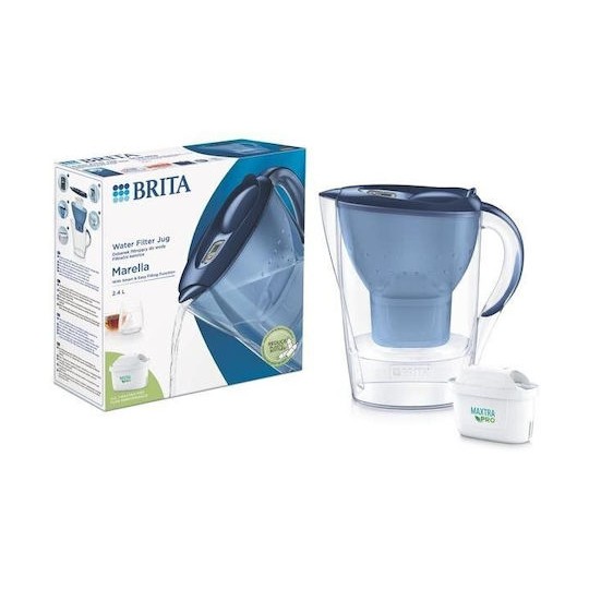 Brita Marella Κανάτα Σερβιρίσματος Πλαστική Blue με Φίλτρο 2400ml