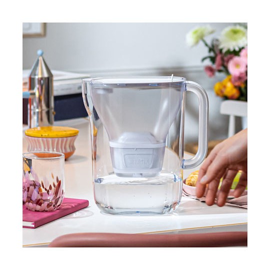 Brita Style Essential Κανάτα Σερβιρίσματος Πλαστική White με Φίλτρο 2400ml