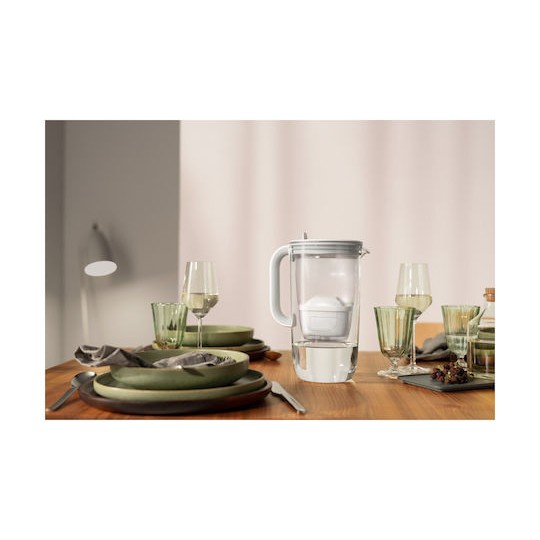 Brita Glass Κανάτα Σερβιρίσματος Πλαστική Grey με Φίλτρο 2500ml