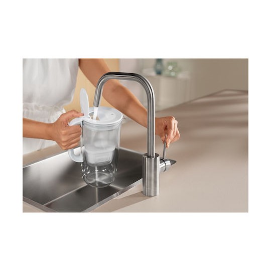 Brita Glass Κανάτα Σερβιρίσματος Πλαστική Grey με Φίλτρο 2500ml