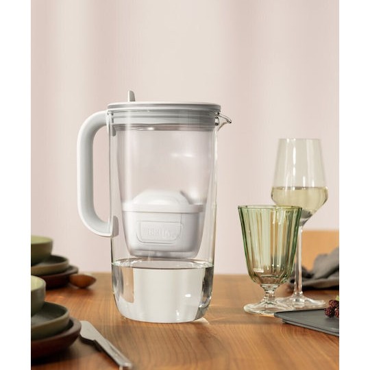 Brita Glass Κανάτα Σερβιρίσματος Πλαστική Grey με Φίλτρο 2500ml