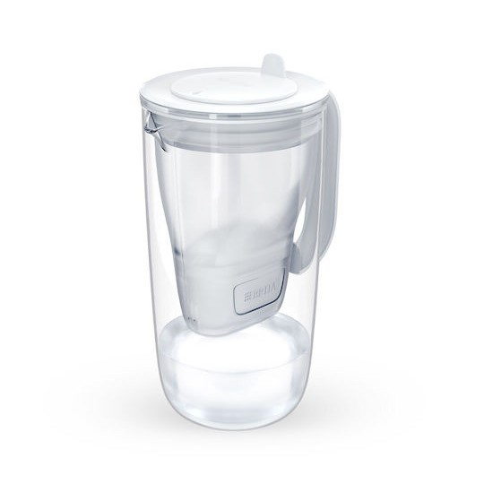 Brita Glass Κανάτα Σερβιρίσματος Πλαστική Grey με Φίλτρο 2500ml