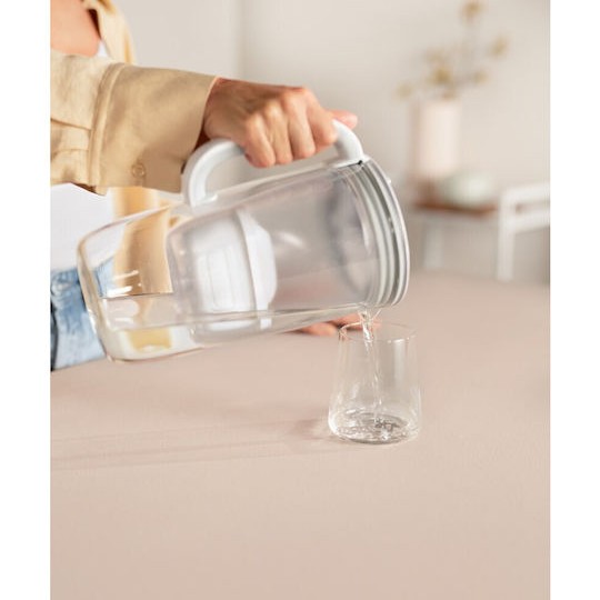 Brita Glass Κανάτα Σερβιρίσματος Πλαστική Grey με Φίλτρο 2500ml